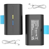 2 Pack Extra Outdoor Camera Battery Pack Compatible with SimpliSafe Wireless Outdoor Security Camera CMOB1 CM0B1 SCM301 with Type-C Charge Cable Upgraded 7000mAh Capacity Battery Model SSCAM-BAT1