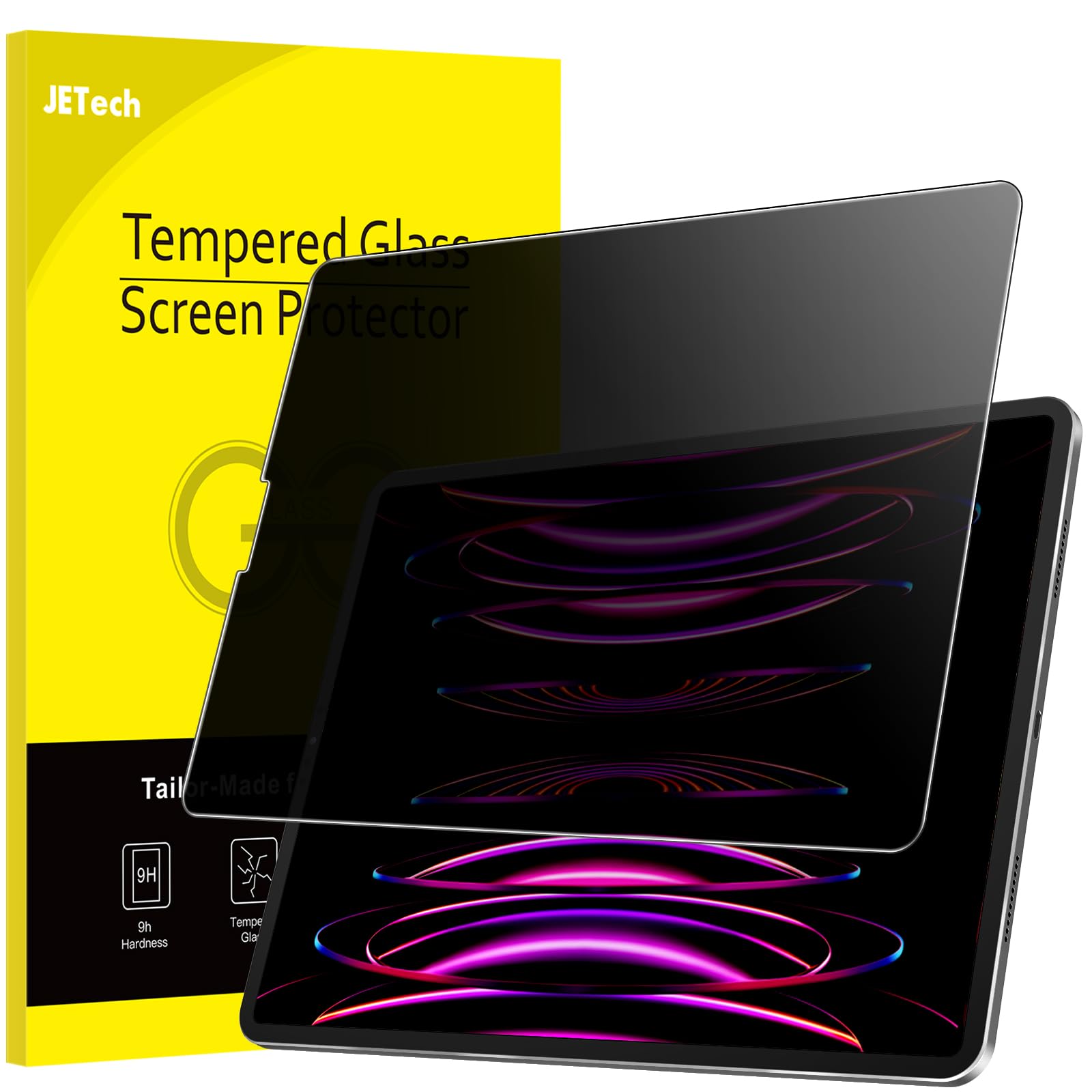 JETech Privacy Screen Protector for iPad Air 5/4 10.9-Inch (2022/2020, 5th/4th Generation) and iPad Pro 11-Inch (2022/2021/2020/2018 Model), Anti-Spy Tempered Glass Film, 1 Pack — image 1