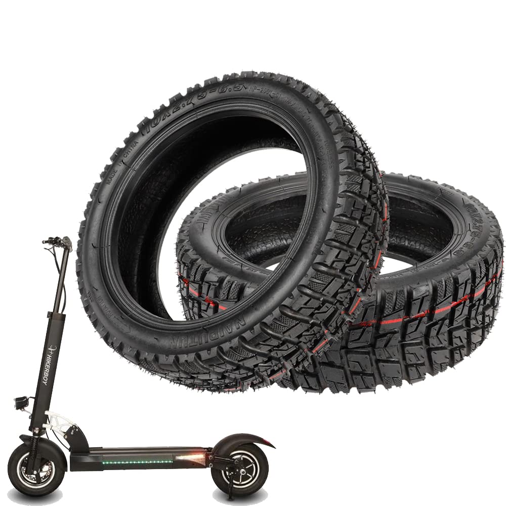 VOLOHAS 10x2.75-6.5/10x2.70-6.5 Off-Road Tubeless Tyre 10 Inch Thick Tyre Replacement Tyre for KuKirin G3/KuKirin G2 Master,Speedway 5 Dualtron 3 Electric Scooter Tubeless Tyre Non-Slip Puncture Proof