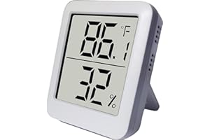 Duedusto Large Digital Reptile Thermometer and Humidity Gauge, Bearded Dragon Tank Accessories, Hygrometer for Leopard Geckos, Crested Geckos, Hermit Crabs, Ball Pythons