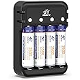 melasta 3500mWh Rechargeable AA Lithium Batteries with Charger, 1.5V Constant Voltage High Power Li-ion Battery
