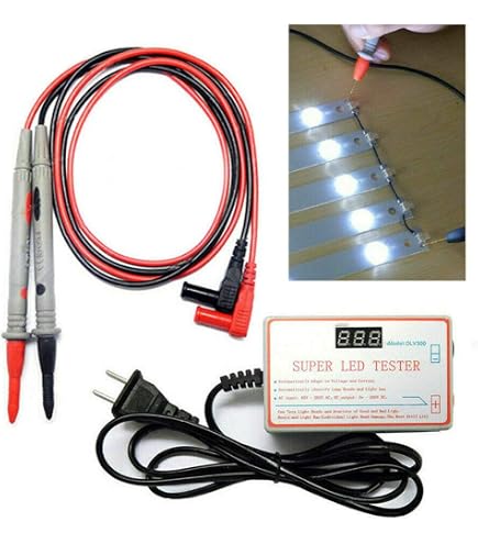 Super LED Strip Tester – 85-265V Input, 0-300V Output, TV Backlight & Lamp Bead Repair Tool With Test Leads (Gray)