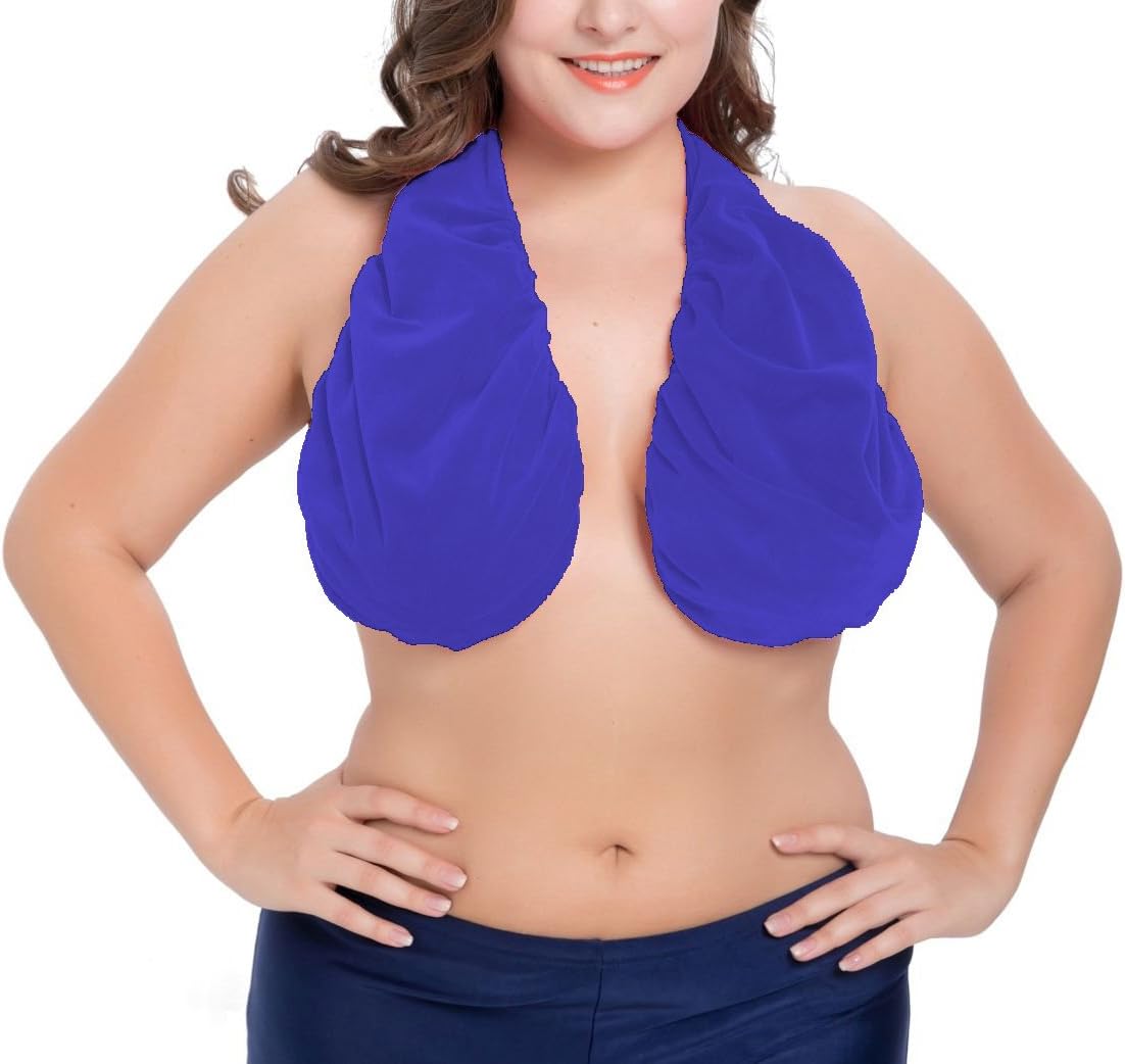Carmen Women Bra Towel Bra Women Sexy Soft Underwear Boob Sweat Towel (S/C-DD, Navy)