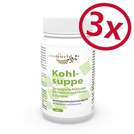 3er Pack Vita World Kohlsuppe 180 Kapseln Apotheken Herstellung