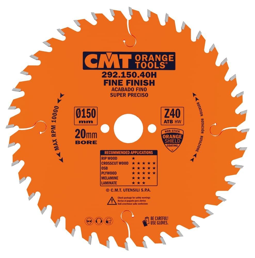 CMT Orange Tools 292,165,40H circular saw 165 x 20 x 2.6 z atb 15 40 degrees