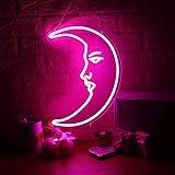 Smile Moon Neon Sign USB Operated Neon Moon Sign