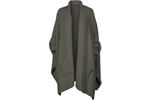 CUBRIDGE Wearable Blanket Sherpa Poncho Unique Office Work Warm Cozy Shawl TV Throw Blankets, Plush Cape Wrap for Adults