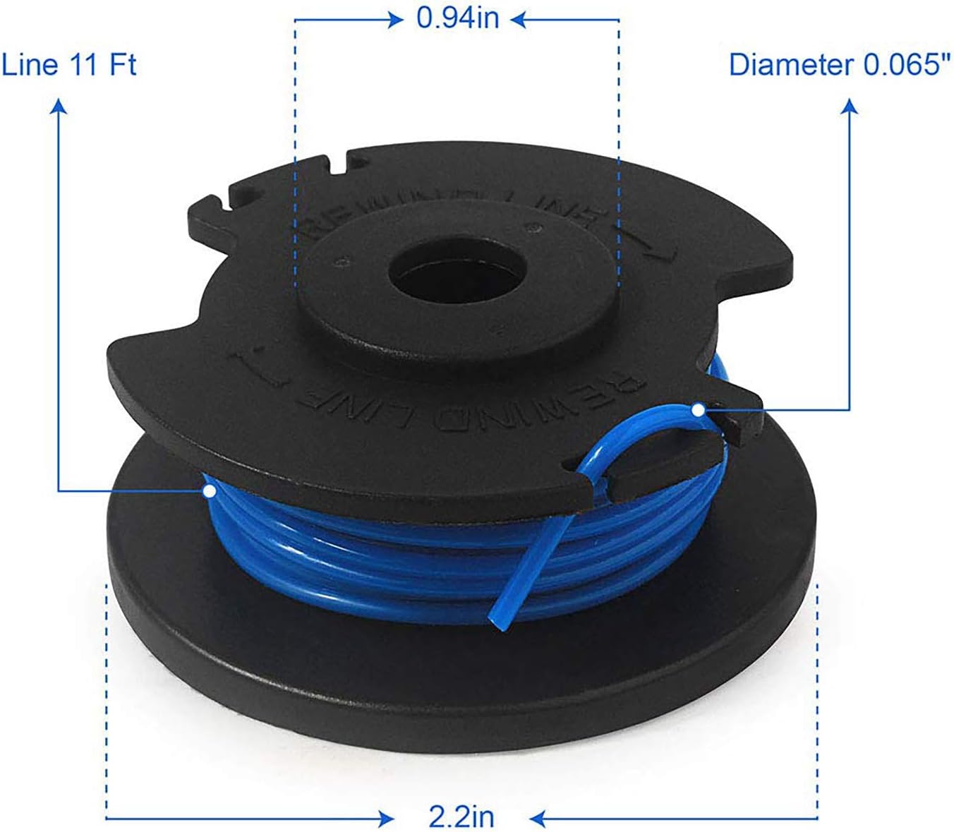Thten String Trimmer Spool Replacement for Ryobi One Plus AC14RL3A 18V 24V 40V 11ft 0.065" Auto Feed Cordless Weed Eater Spools Line with AC14HCA Cap Covers Parts (6 Spools, 1 Cap) : Garden & Outdoor
