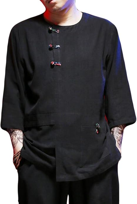 Piite ｔシャツ メンズ ブラウス 秋 綿麻ｔシャツ ゆったり カジュアル シンプル カットソー おしゃれ トップス ワイシャツ トップス 無地 かっこいい 民族風 ファッション Tシャツ カットソー 通販 Amazon