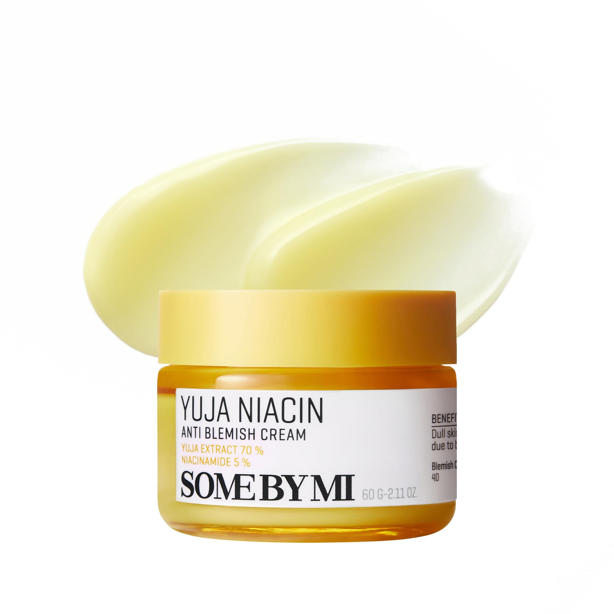 SOME BY MI Yuja Niacin Anti Blemish Cream 60ml – Korean Skincare Brightening Face Moisturiser with 5% Niacinamide – Daily Cream for Dark Spots, Pigmentation & Dull Uneven Skin Tone