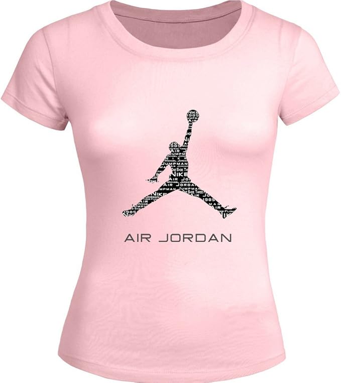 Air Jordan For Women's round neck short sleeve T-shirt fashion: Amazon.co.uk: Clothing