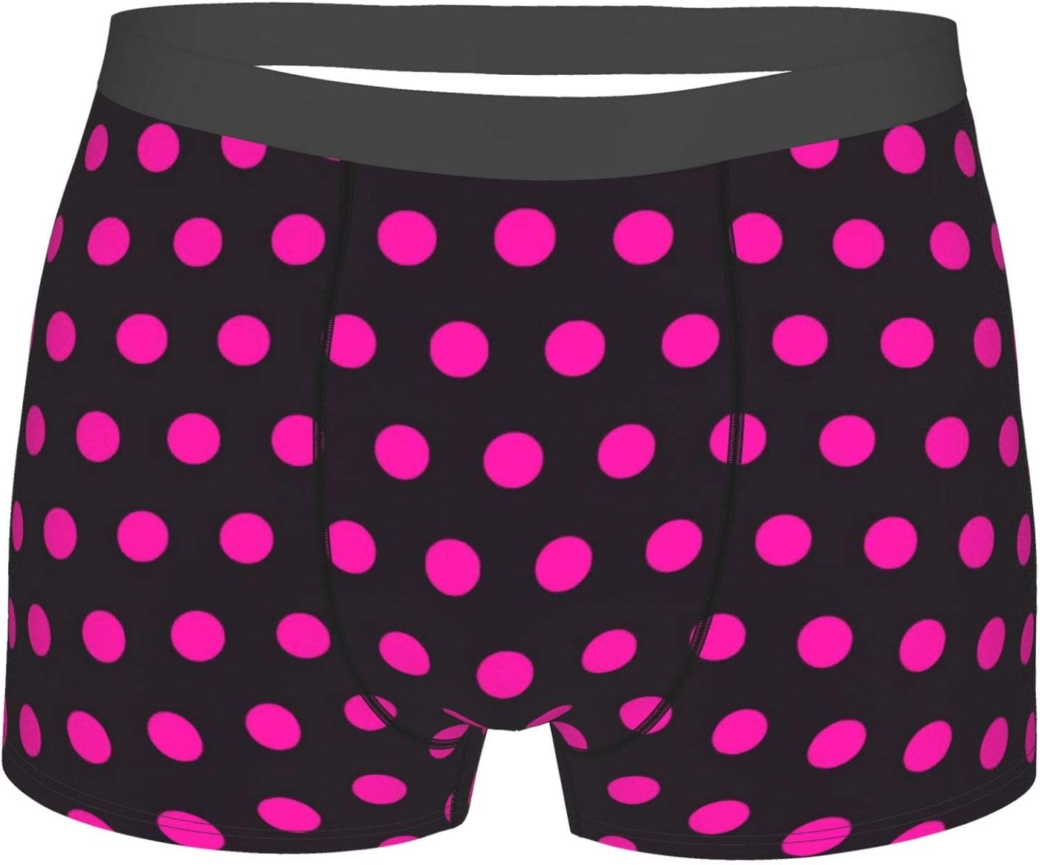 Mens Boxer Briefs Circles Art Pink Underwear Breathable