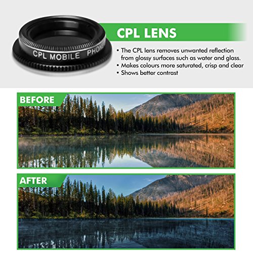image for SMART & EASY Cell Phone Camera Lens Kit - 5 in 1 Camera Lens Kit for i