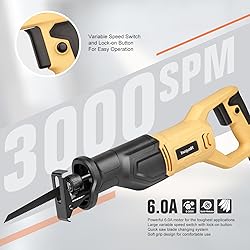 Inequalit 6Amp Reciprocating Saw, 3000SPM Variable