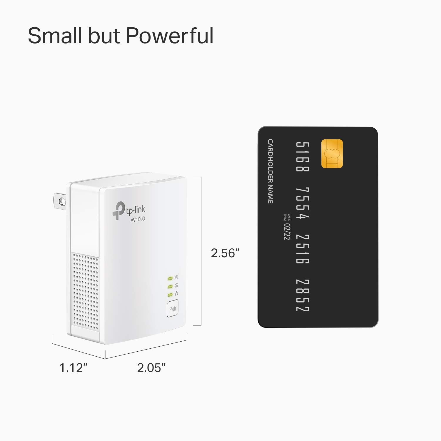 TP-Link AV1000 Powerline Ethernet Adapter KIT - Gigabit Port, Plug Pair &Play, Ethernet Over Power, Nano Size, Power Saving Mode, Network Adapter, Free Expert Help (TL-PA7017 KIT)