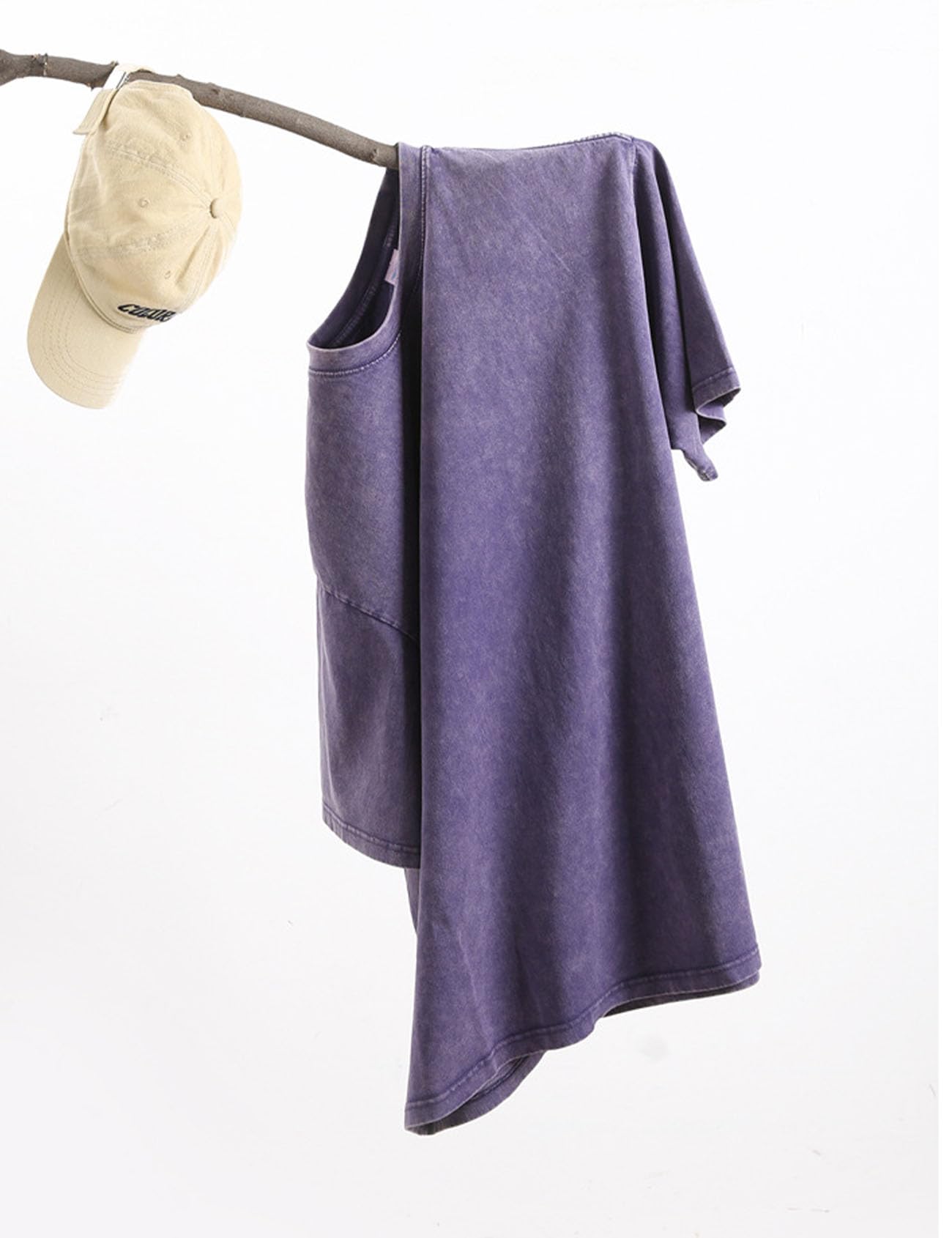 Flygo Men's Oversized T-Shirts Vintage 280G Heavy