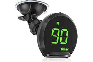 VEESA Digital GPS Speedometer, Car Head Up Display with MPH Speed, Compass, Direction, Distance, Altitude, Overspeed Alert, Plug & Play HUD for All Vehicles