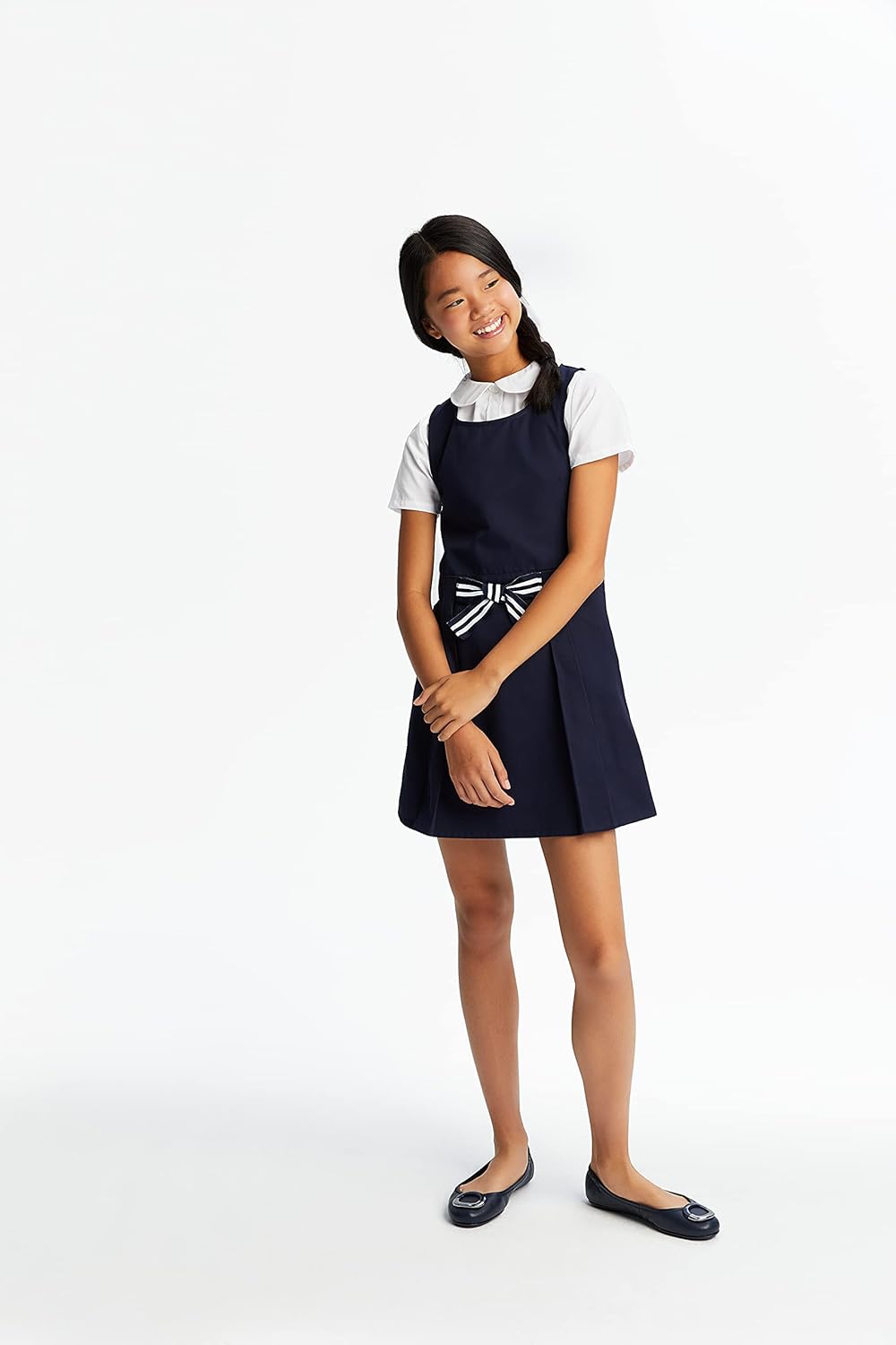 French Toast girls Short Sleeve Peter Pan Collar Blouse (Standard & Plus): Clothing