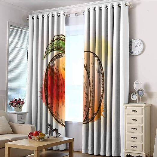 Amazon Com Ewaskyonline Extra Wide Patio Door Curtain Peach Fresh