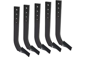 FUYEAR Box Blade Shank, 4 Holes Box Scraper Shank, 18'' Scarifier Shank Ripper Shank with Removable Tapered Teeth and Pins, Adjustable Shanks Assembly for Replacement, Digging, Plowing,(5PCS)