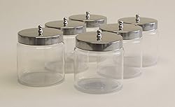 Grafco Glass Medical Sundry Jars with Lids, 4 x