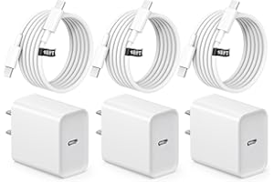 iPhone 17 16 Charger, 3Pack 10FT USB C to Type C Cable with USB C Charger Block Compatible with iPhone 17/16 Pro/16 Pro Max/1