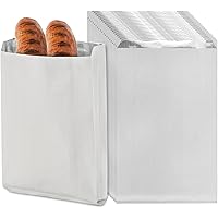 DEAYOU 150 Pack Foil Hamburger Wrappers, 4 LB Insulated Aluminum Foil Sandwich Wrap Sleeves, 16×4×25 cm Grease Resistance Pap