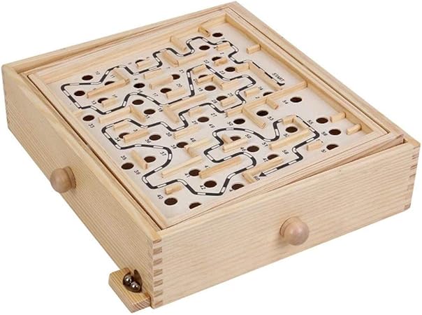 Juego de mesa de laberinto de madera, tablero de equilibrio ...
