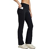 Willit Women's Fleece Lined Pants Yoga Bootcut Thermal Winter Pants High Waisted Flare Leggings Water Resistant
