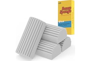 Cleaning Duster Sponge Damp Tool - 4 Pack Shadowgallery Reusable Household Sponges Dusters Magical Dust Sponge for Cleaning Blinds, Glass, Baseboards, Vents, Mirrors, Window Track Grooves (Grey)