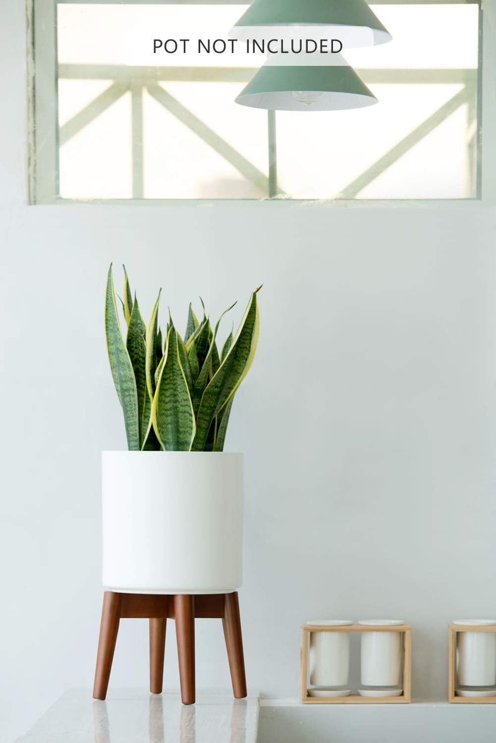 Mkono Plant Stand Mid-Century Modern Plant Stand Indoor (Plant Pot NOT Included) Flower Pot Holder Home Decor, Brown : Garden & Outdoor