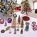 Colovis 40 Pcs Artificial Mini Christmas Trees,Sisal Trees Bottle Brush Trees with Christmas Wreaths for Christmas Table Decorations,DIY Home Decor.