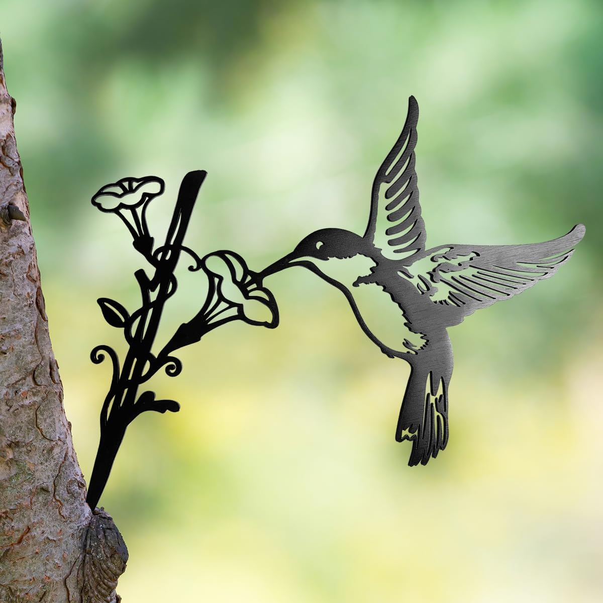 Plaques & Wall Art - OULYDEKO Metal Birds Hummingbird Decor Outdoor，Metal Birds Yard Decor,Metal Hummingbird Wall Decor Wall Art Outdoor Garden Decor,Metal Birds for Trees Outdoor Tree Decor Yard Art Gifts Wall Art