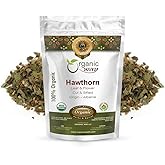 Organic Way Hawthorn Leaf and Flower Cut & Sifted (Crataegus monogyna) - Herbal Tea | European Wild-Harvest | USDA & Kosher Certified | Non GMO & Gluten Free | Origin - Albania (4 Oz)