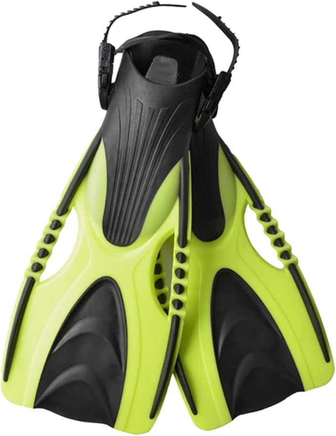 Diving fins, adjustable long fins, silicone lightweight adult swimming