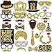 KatchOn New Years Eve Photo Booth Props 2025 - Pack of 33, Glitter NYE Party Supplies | Happy New Year Decorations