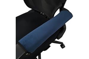 SHTCSZBA Chair Armrest Cover Office Chair Armrest Pads Adjustable Comfort Ergonomic Chair Armrest Pads Removable Durable Home Office Chair Armrest Covers – Velvet, Blue
