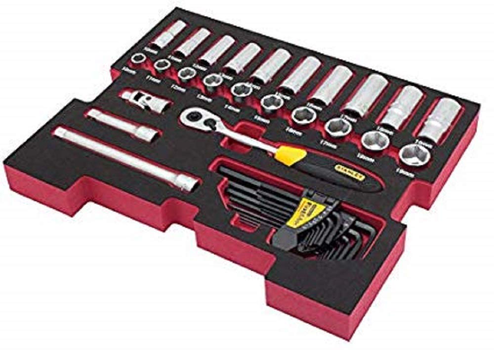 Stanley Fatmax FMHT0-74296 TSTAK Inlay Set, Multi-Colour, 3/8-Inch, Set of 48 Piece