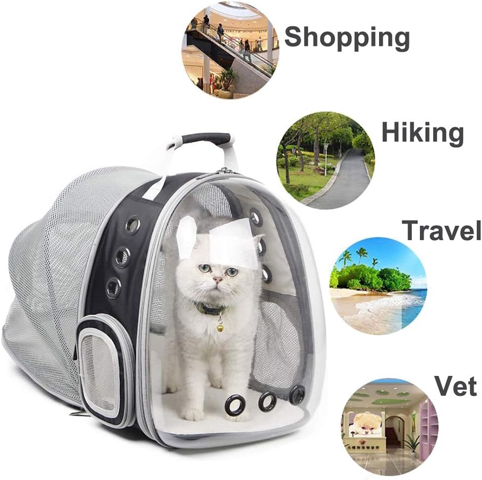 Expandable Cat Carrier Backpack, Space Capsule Bubble Cat Carrier for