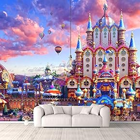 Wall Murals for Bedroom Fantasy View Mystery Collage Removable Wallpaper Peel and Stick Wall Stickers - 66x96 inches