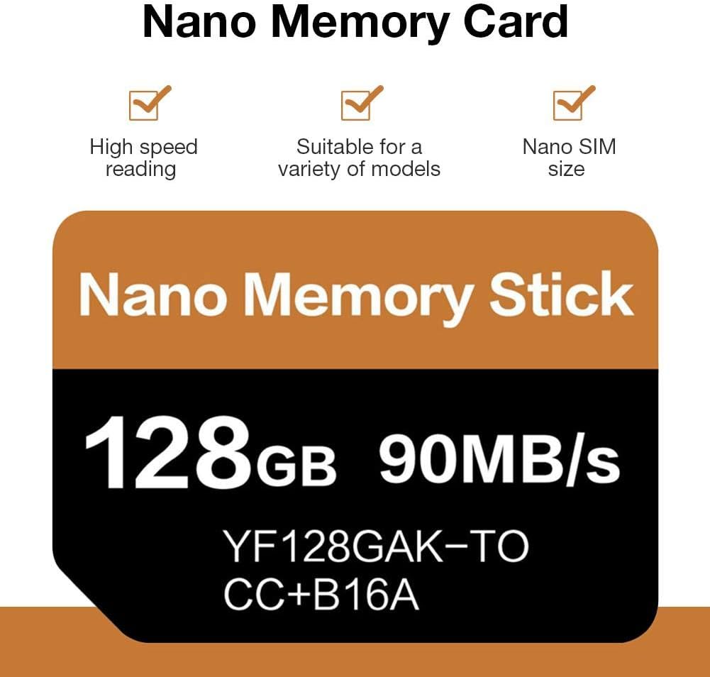 128GB Nano Memory Card Support for Huawei Mate20 P30 Mobile Phone