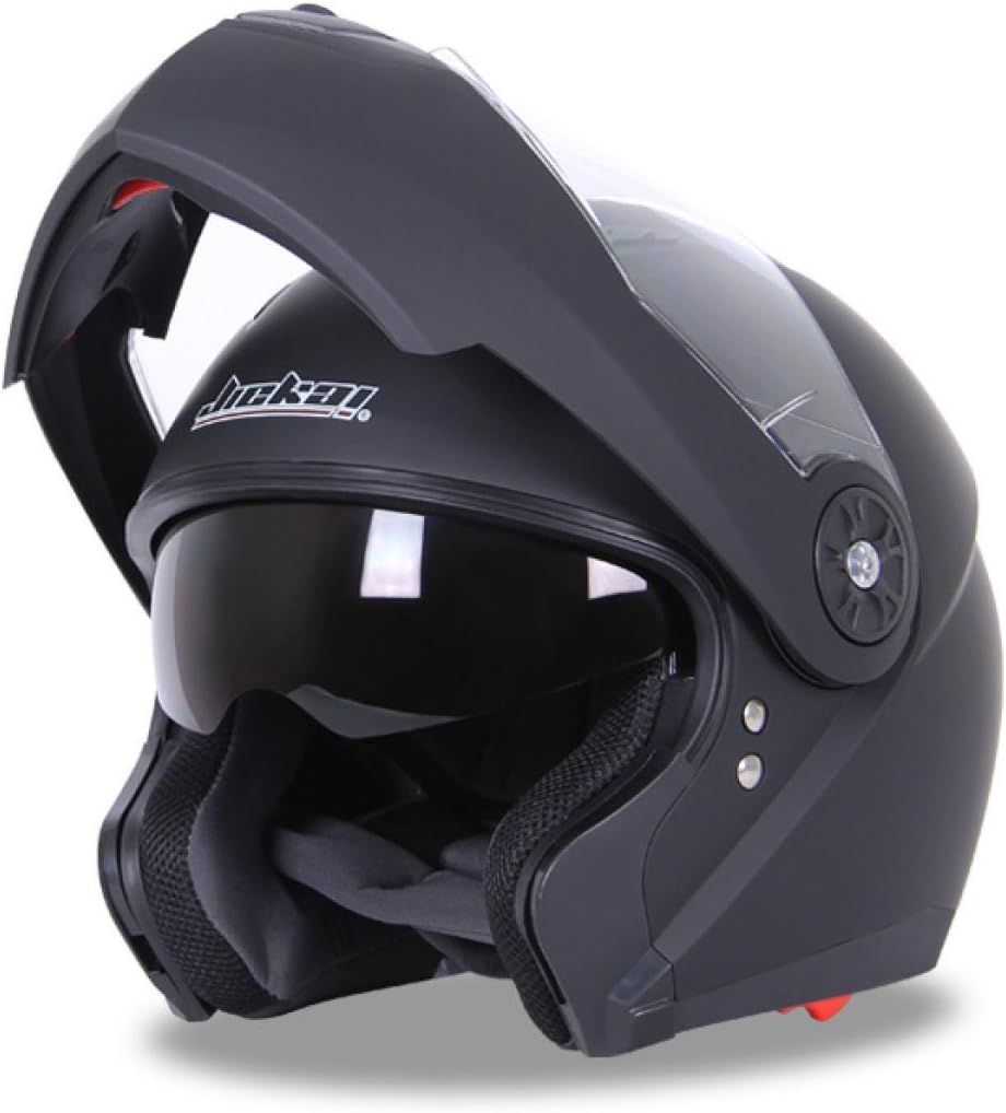 POCFG Motorcycle Electric Car Helmet Men And Women Safety Anti-fog Double Lens Flip Winter Full Helmet,4-XL