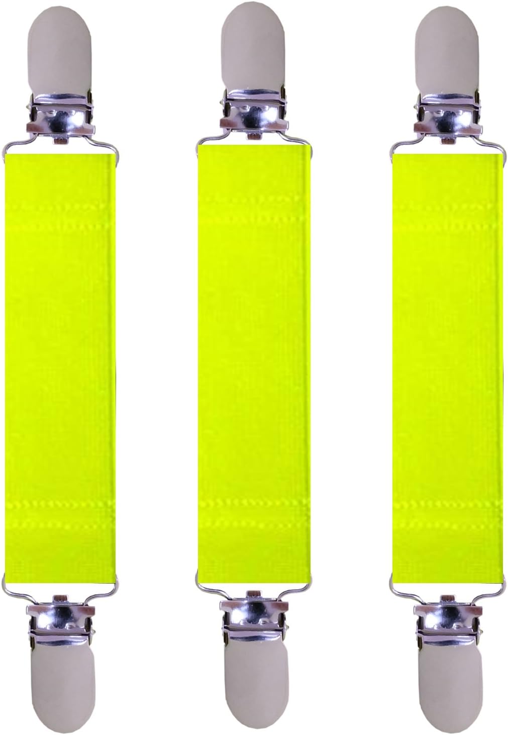 Elastic Clips Holder/Gripper/Strap/Fastener for Mittens, Gloves Clip, Pant, Hat. 4 inches long, 1 inche wide. (Light Green)