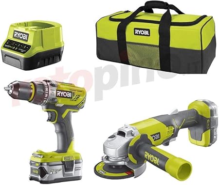 Pack Perceuse Visseuse A Percussion Ryobi 18v Meuleuse D Angle Oneplus 18v 1 Batterie 18v 2 0 Ah 1 Batterie 18v 4 0 Ah 1 Chargeur R18pdag 242s Amazon Fr Bricolage