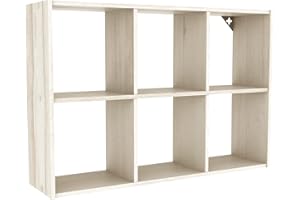 ClosetMaid 5430 Mini 6-Cube Desktop or Wall Mount Organizer, Bleached Walnut