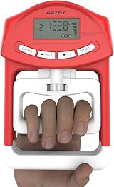 GRIPX Digital Hand Dynamometer Grip Strength Meter 198lbs/90Kgs Red Auto Capture view 3