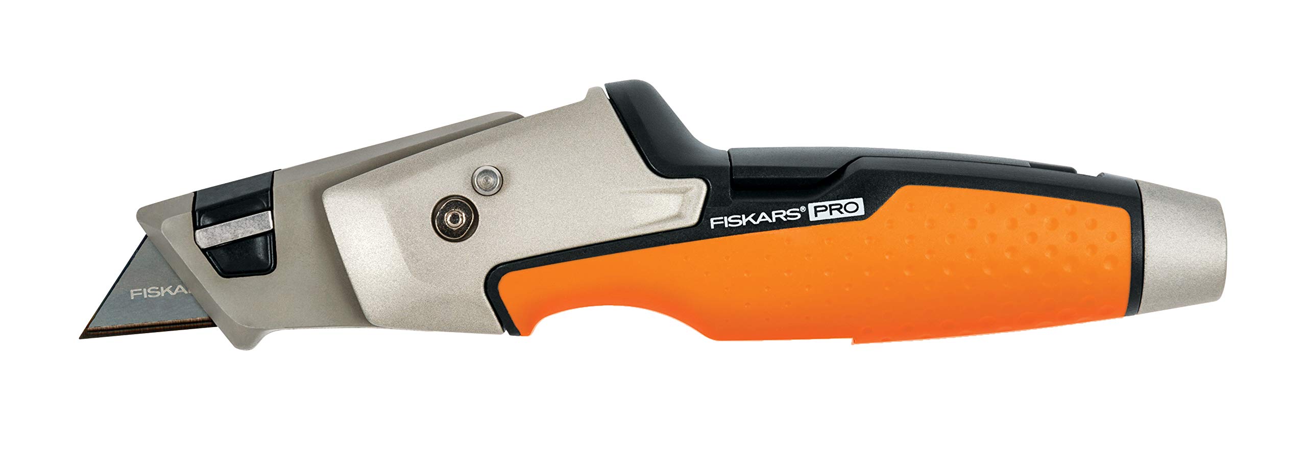 Fiskars CarbonMax Painters Utility Knife, Length 19.1cm, Stainless Steel Blade/Plastic Handle, Black/Orange, 1027225