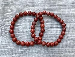 Red Jasper Crystal Bead Bracelet 8mm, Wholesale