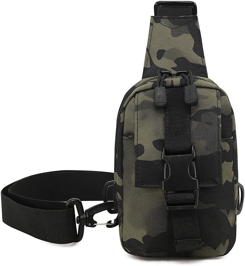 Huntvp Mini Tactical Chest Sling Bag Molle Shoulder Bag Crossbody Bag for Daily Use Outdoors