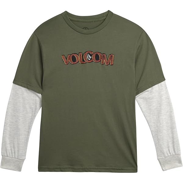 Volcom T-shirt pour homme Motif pierre estompée, Forêt, Grand